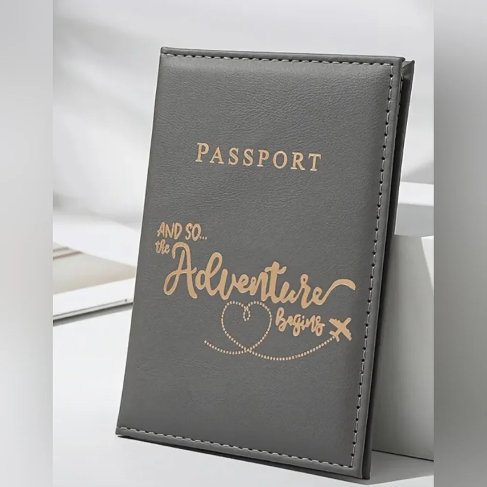 NEW Stylish Travel‎ Vacation Passport Holders in Pink, Gray, and Blue-(#0151)